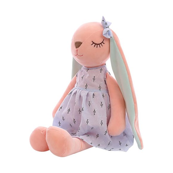 PAIR  - 14" Plush Bunny Rabbit Stuffed Toy- Floppy Ears - Easter, Nursery, Gift - Picture 4 of 6